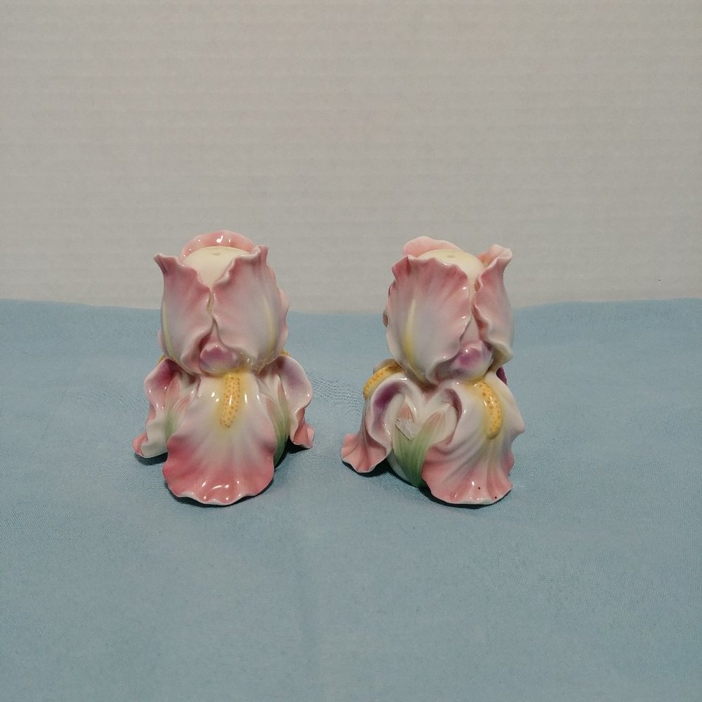 Gorgeous Iris Flower Salt & Pepper Set by Franz - Picture 3 of 6